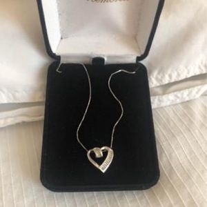 10k White Gold & Diamond Necklace